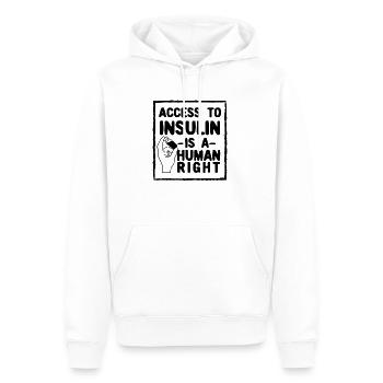 Access to insulin Human right awareness of - Men’s Premium Organic Hoodie - white - Front - Nico (187cm)