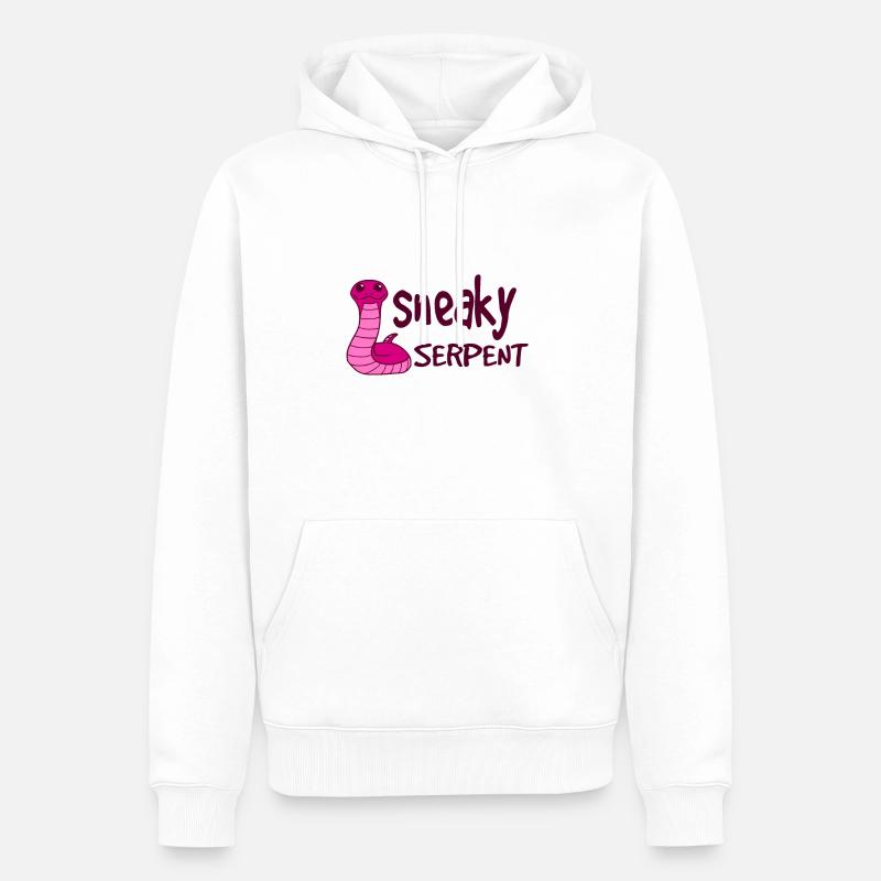 Sneaky Serpent - Männer Premium Bio Hoodie - Weiß