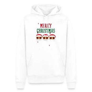 Joyeux Noël Familles Freiertage Logo - Sweat à capuche Premium bio Homme - blanc - Devant - Nico (187cm)