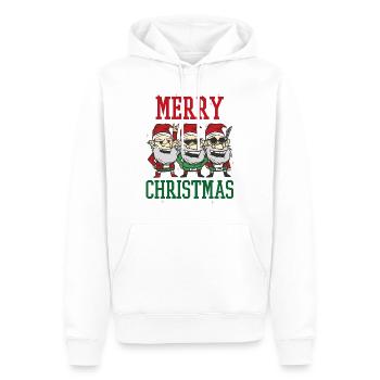 Joyeux Noël Familles Freiertage Logo - Sweat à capuche Premium bio Homme - blanc - Devant - Nico (187cm)