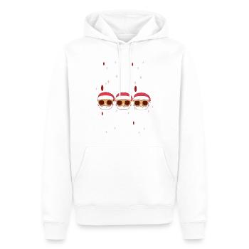 Joyeux Noël Familles Freiertage Logo - Sweat à capuche Premium bio Homme - blanc - Devant - Nico (187cm)