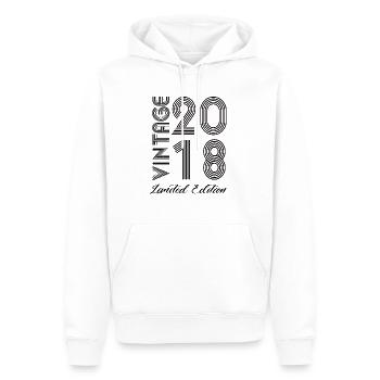 Vintage 2018 Vintage Geburtstag Retro Vintage - Männer Premium Bio Hoodie - Weiß - Vorne - Nico (187cm)