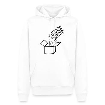OpenSource Code - Sweat à capuche Premium bio Homme - blanc - Devant - Nico (187cm)