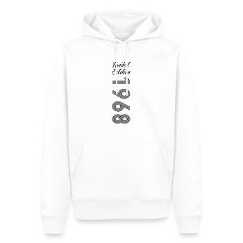 Édition limitée 1968 - Sweat à capuche Premium bio Homme - blanc - Devant - Nico (187cm)