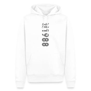 Édition limitée 1988 - Sweat à capuche Premium bio Homme - blanc - Devant - Nico (187cm)