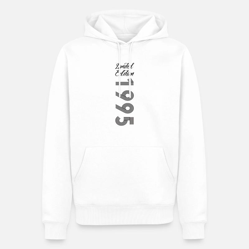 Édition limitée 1995 - Sweat à capuche Premium bio Homme - blanc