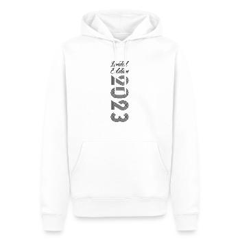 Limited Edition 2023 - Männer Premium Bio Hoodie - Weiß - Vorne - Nico (187cm)