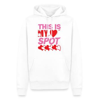 C’EST MA CHALEUR PONCTUELLE - Sweat à capuche Premium bio Homme - blanc - Devant - Nico (187cm)