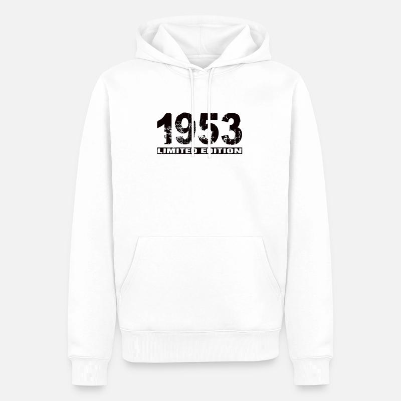 Édition limitée 1953 - Sweat à capuche Premium bio Homme - blanc