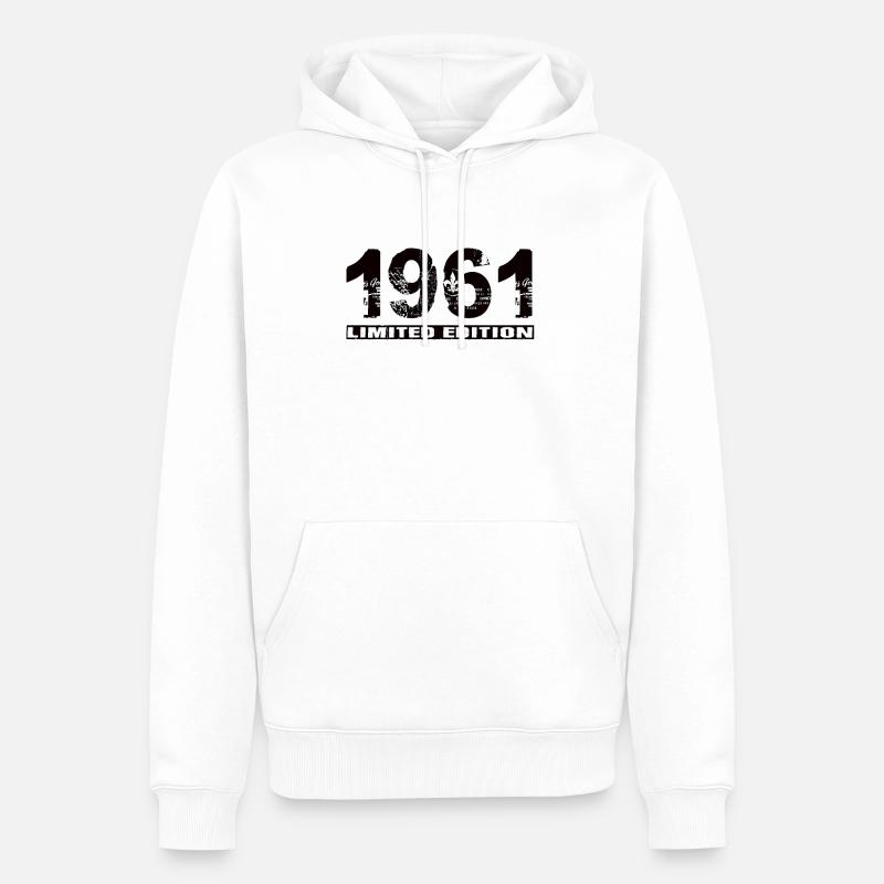 Édition limitée 1961 - Sweat à capuche Premium bio Homme - blanc