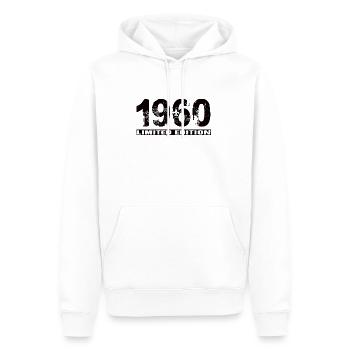 Édition limitée 1960 - Sweat à capuche Premium bio Homme - blanc - Devant - Nico (187cm)