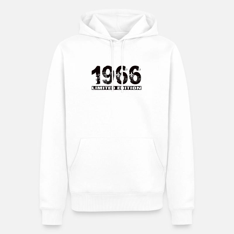 Édition limitée 1966 - Sweat à capuche Premium bio Homme - blanc