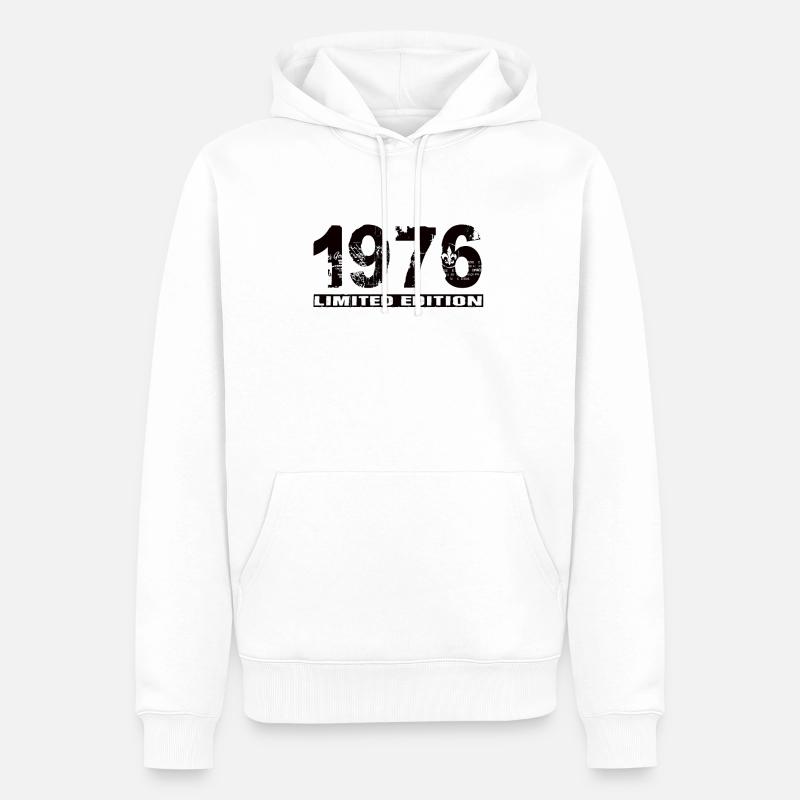 Édition limitée 1976 - Sweat à capuche Premium bio Homme - blanc