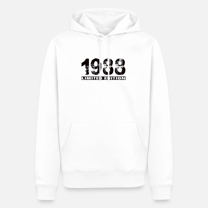 Édition limitée 1988 - Sweat à capuche Premium bio Homme - blanc