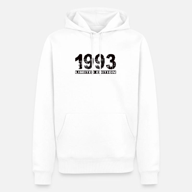 Édition limitée 1993 - Sweat à capuche Premium bio Homme - blanc
