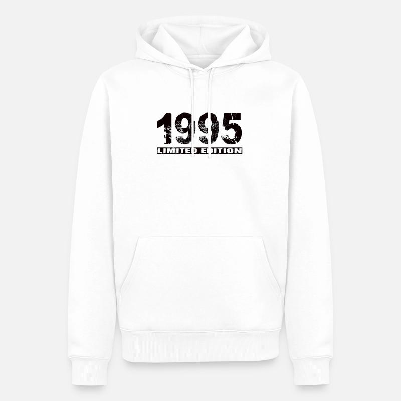 Édition limitée 1995 - Sweat à capuche Premium bio Homme - blanc
