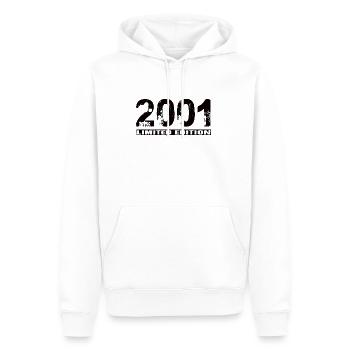 Limited Edition 2001 - Männer Premium Bio Hoodie - Weiß - Vorne - Nico (187cm)