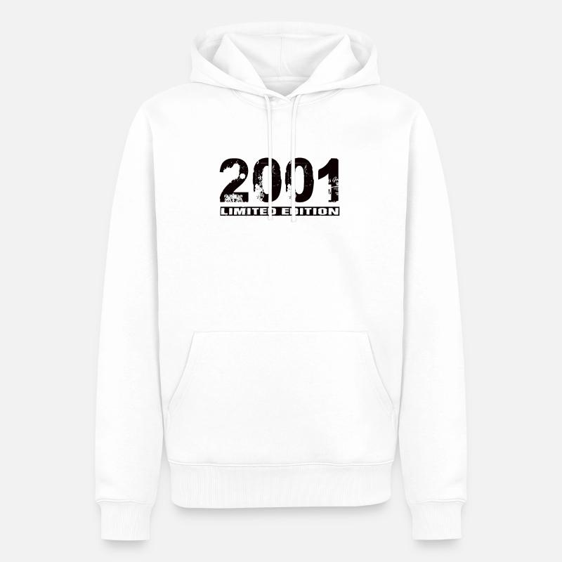 Édition limitée 2001 - Sweat à capuche Premium bio Homme - blanc