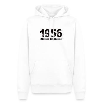 Édition limitée 1956 - Sweat à capuche Premium bio Homme - blanc - Devant - Nico (187cm)