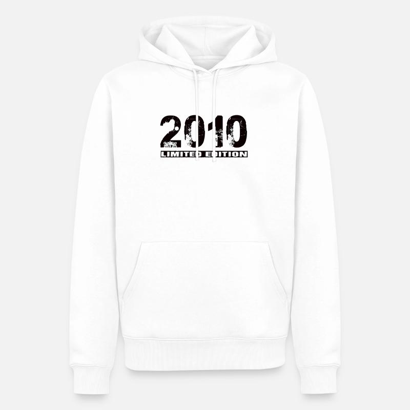 Édition limitée 2010 - Sweat à capuche Premium bio Homme - blanc