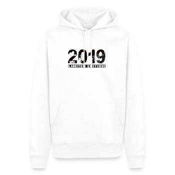 Limited Edition 2019 - Männer Premium Bio Hoodie - Weiß - Vorne - Nico (187cm)
