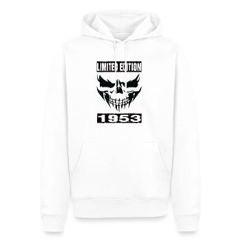 Édition limitée 1953 - Sweat à capuche Premium bio Homme - blanc - Devant - Nico (187cm)