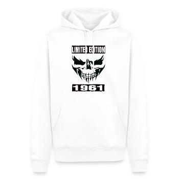Édition limitée 1961 - Sweat à capuche Premium bio Homme - blanc - Devant - Nico (187cm)