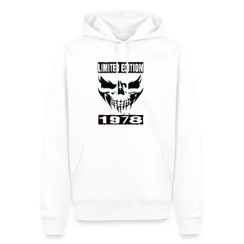 Édition limitée 1978 - Sweat à capuche Premium bio Homme - blanc - Devant - Nico (187cm)