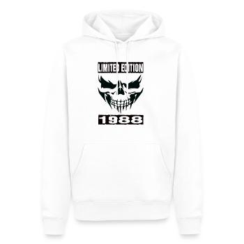 Édition limitée 1988 - Sweat à capuche Premium bio Homme - blanc - Devant - Nico (187cm)