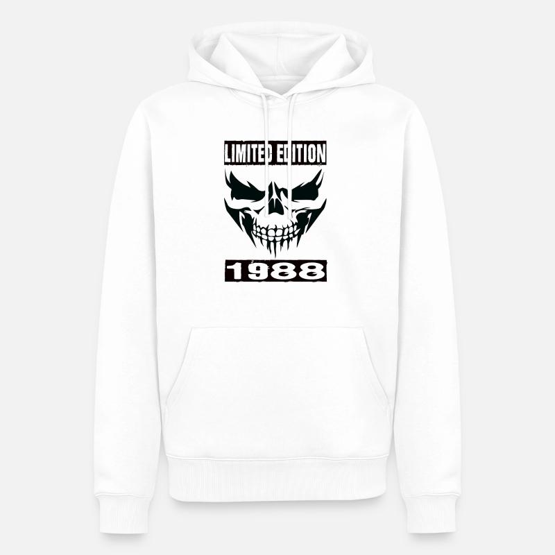 Édition limitée 1988 - Sweat à capuche Premium bio Homme - blanc