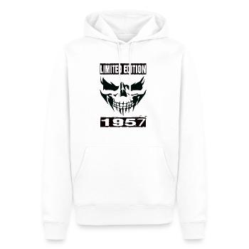 Édition limitée 1957 - Sweat à capuche Premium bio Homme - blanc - Devant - Nico (187cm)