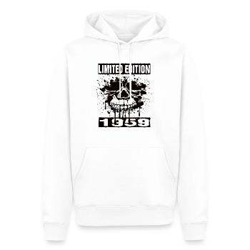 Limited Edition 1959 - Männer Premium Bio Hoodie - Weiß - Vorne - Nico (187cm)