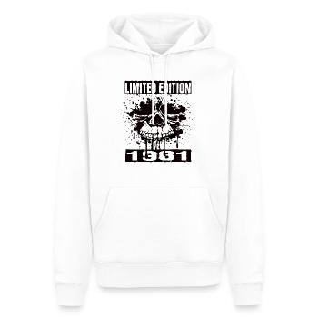 Édition limitée 1961 - Sweat à capuche Premium bio Homme - blanc - Devant - Nico (187cm)