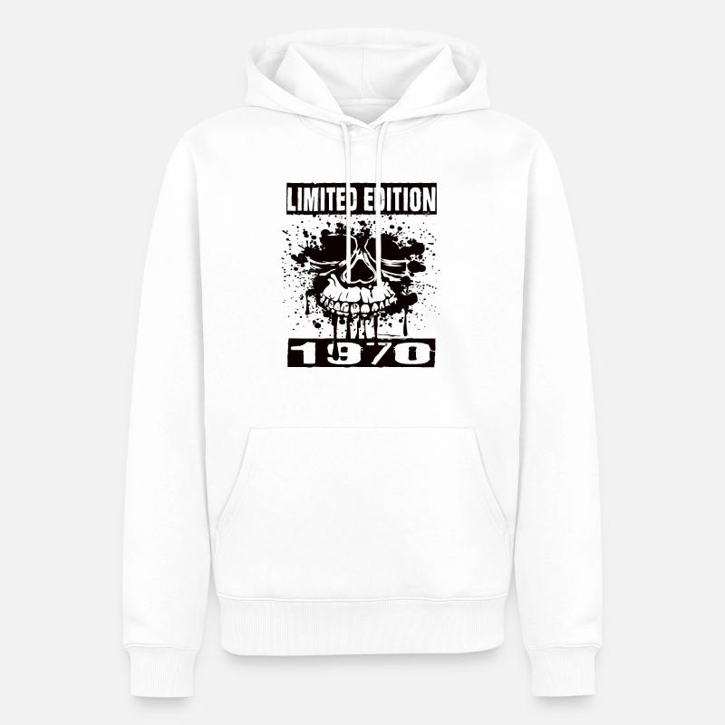 Édition limitée 1970 - Sweat à capuche Premium bio Homme - blanc