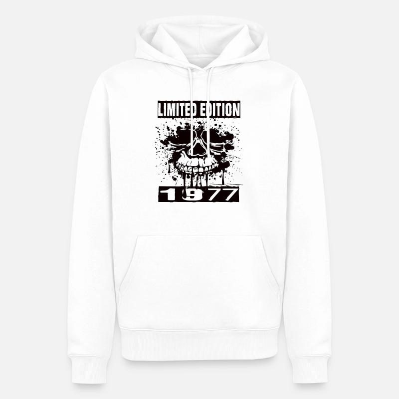 Édition limitée 1977 - Sweat à capuche Premium bio Homme - blanc