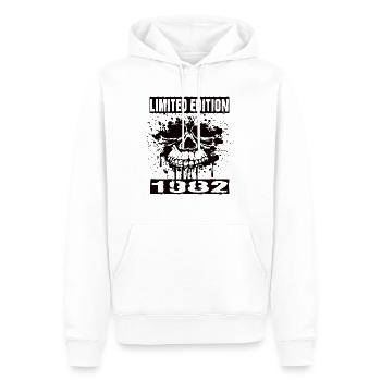 Édition limitée 1982 - Sweat à capuche Premium bio Homme - blanc - Devant - Nico (187cm)
