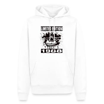 Édition limitée 1988 - Sweat à capuche Premium bio Homme - blanc - Devant - Nico (187cm)