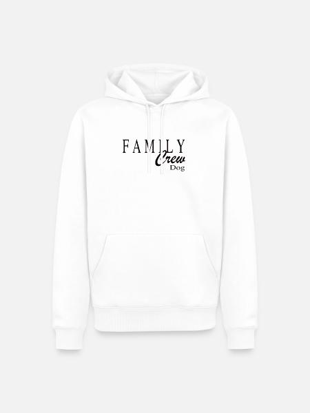 Family Crew Dog - Männer Premium Bio Hoodie - Weiß