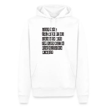 Bester Papa Vater Vatertag Vater und Sohn - Männer Premium Bio Hoodie - Weiß - Vorne - Nico (187cm)