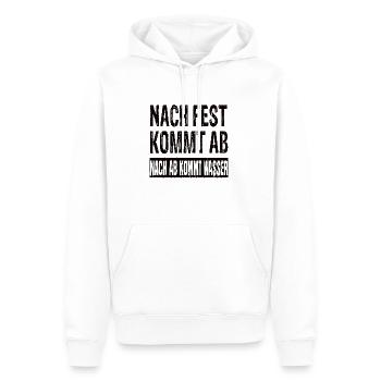 Nach Fest Kommt Ab Nach Ab Kommt Wasser - Männer Premium Bio Hoodie - Weiß - Vorne - Nico (187cm)
