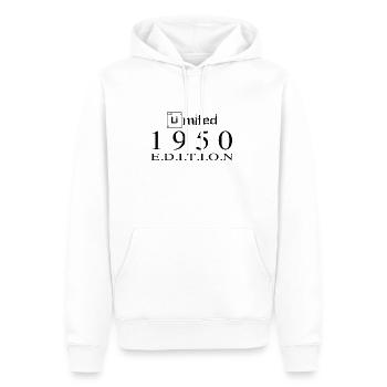 Édition limitée 1950 - Sweat à capuche Premium bio Homme - blanc - Devant - Nico (187cm)