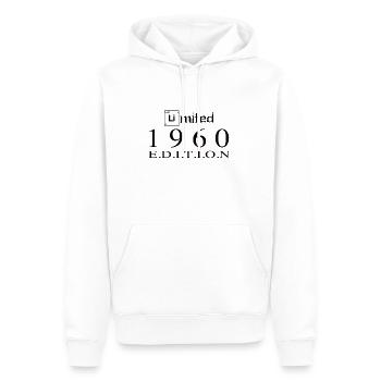 Édition limitée 1960 - Sweat à capuche Premium bio Homme - blanc - Devant - Nico (187cm)
