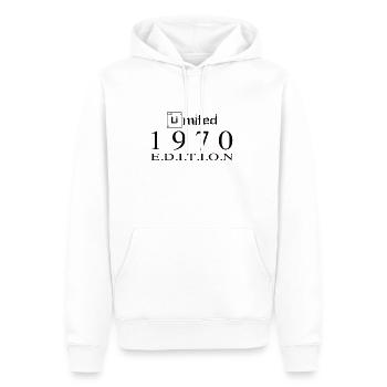 Limited Edition 1970 - Männer Premium Bio Hoodie - Weiß - Vorne - Nico (187cm)