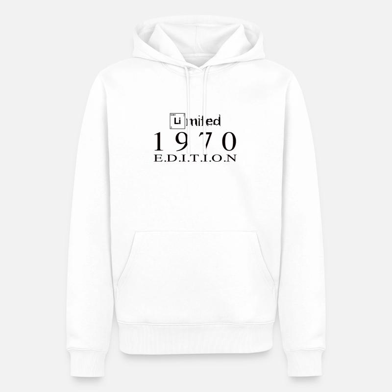 Édition limitée 1970 - Sweat à capuche Premium bio Homme - blanc