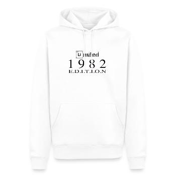 Édition limitée 1982 - Sweat à capuche Premium bio Homme - blanc - Devant - Nico (187cm)