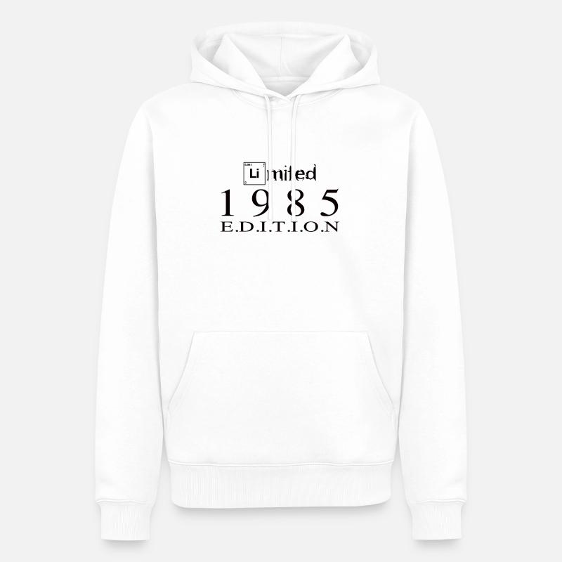 Édition limitée 1985 - Sweat à capuche Premium bio Homme - blanc