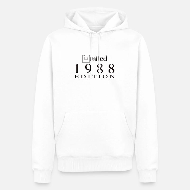 Édition limitée 1988 - Sweat à capuche Premium bio Homme - blanc