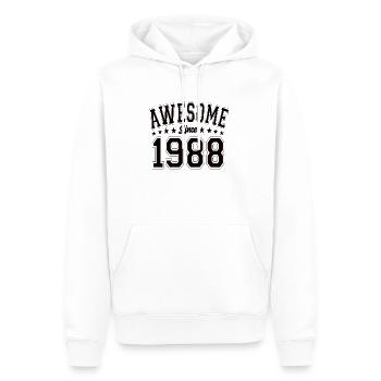 Awesome Since 1988 Geburtstag 1988 Vintage 1988 - Männer Premium Bio Hoodie - Weiß - Vorne - Nico (187cm)