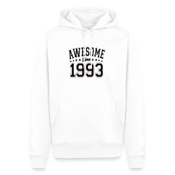 Awesome Since 1993 Geburtstag 1993 Vintage 1993 - Männer Premium Bio Hoodie - Weiß - Vorne - Nico (187cm)