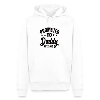 Promu à Papa Est 2015 - Sweat à capuche Premium bio Homme - blanc - Devant - Nico (187cm)